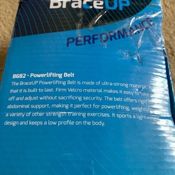 BraceUp Powerlifting Belt B692 Black Large *NEW* - Picture 5 of 5